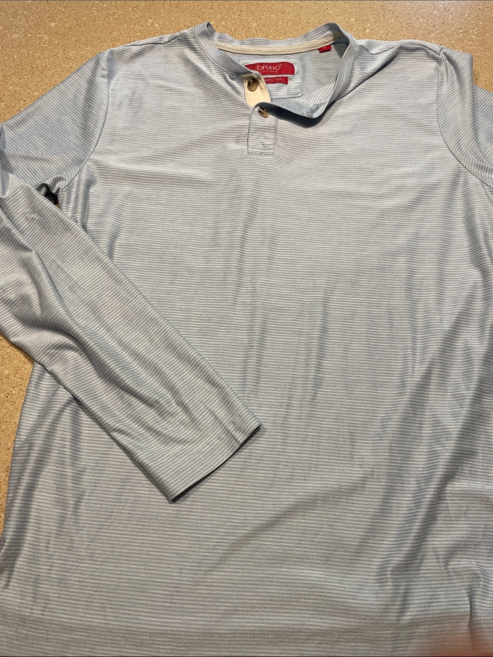 Bruno Light Blue Long Sleeve Henley Shirt
